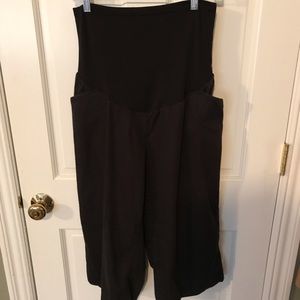 Black Maternity Capri Pants